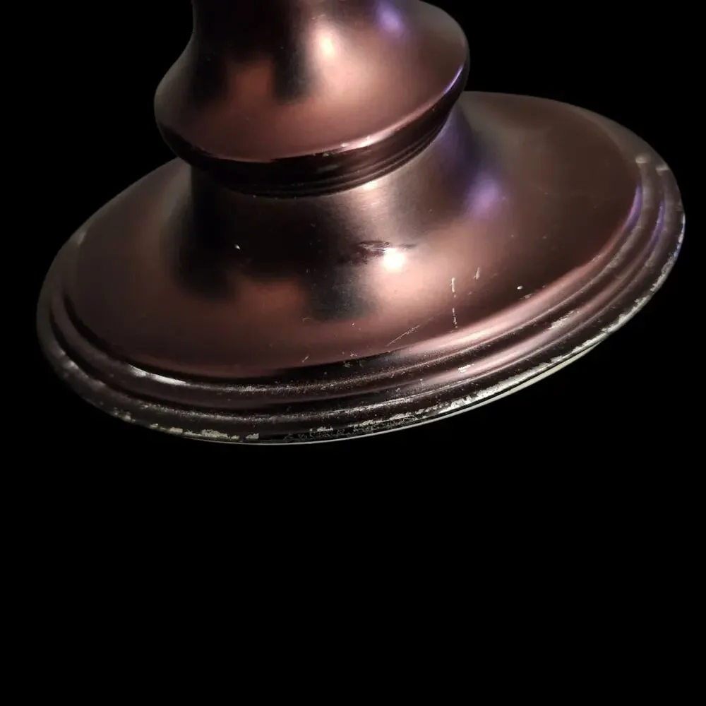 Valerie Copper Tone Metal Taper Candle Holders Vintage Matching Pair